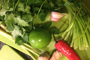 Thai vegetables and herbs