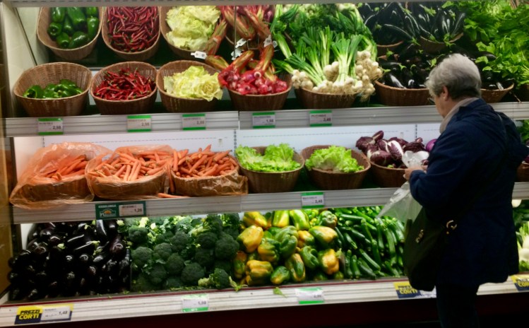 The vegetables in one of Milan's Esselunga supermarket