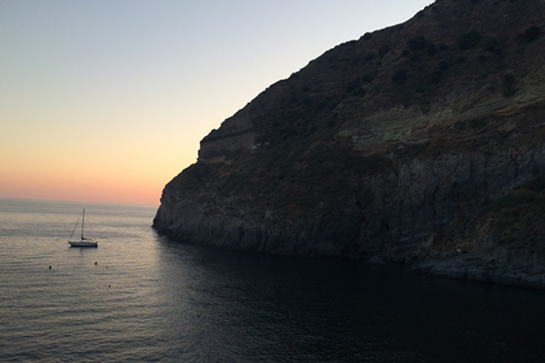 Sorgeto hot springs on the island of Ischia