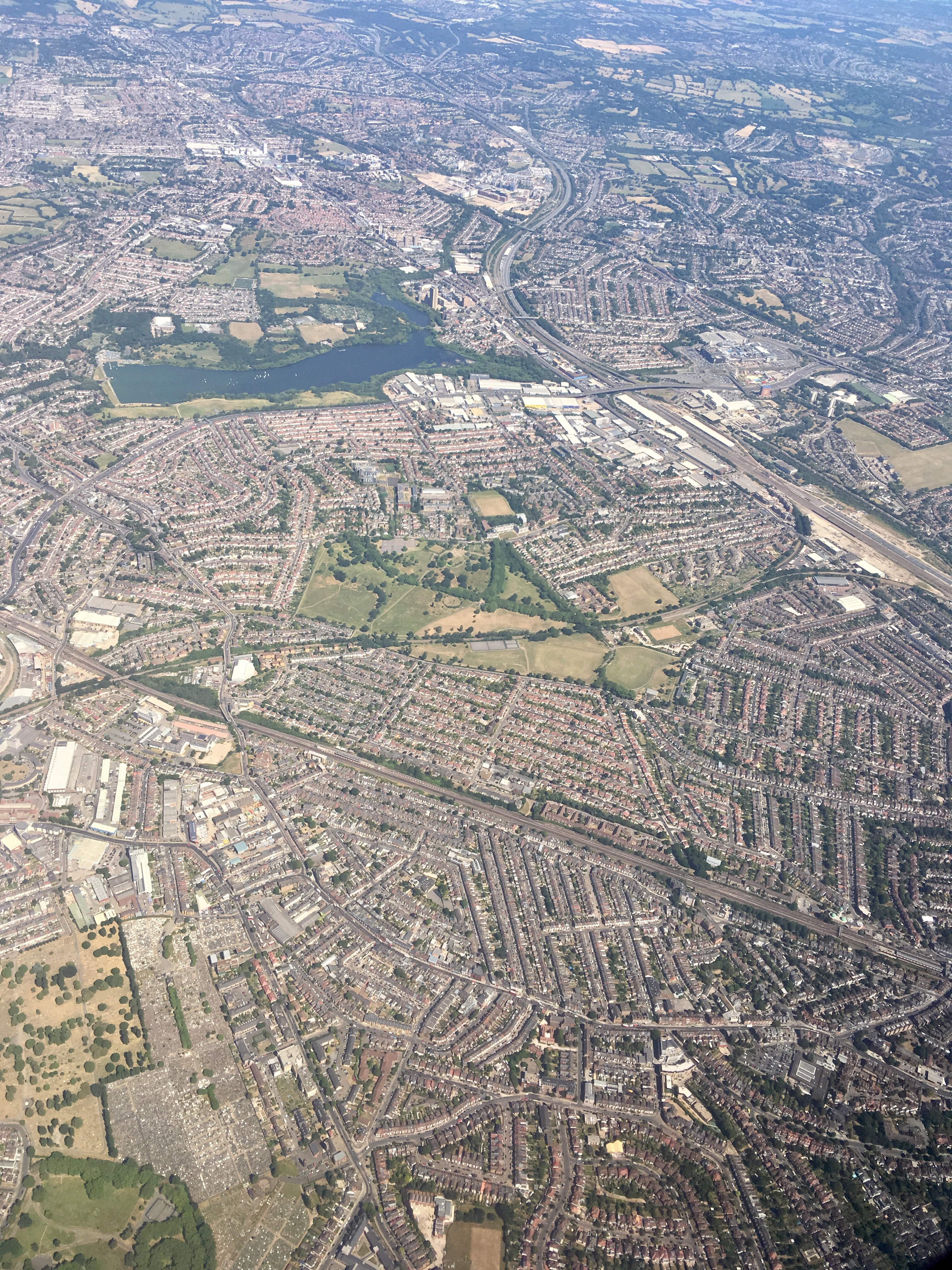 View over south west London 