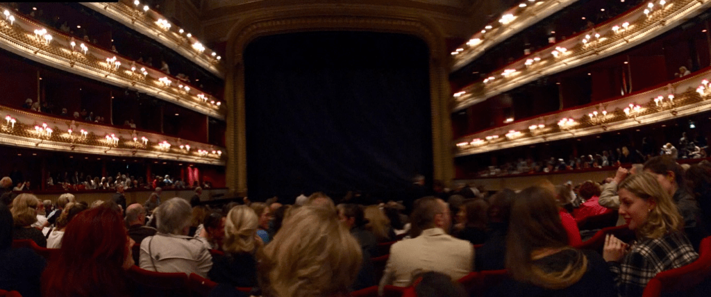 Inside the Royal Opera House auditorium