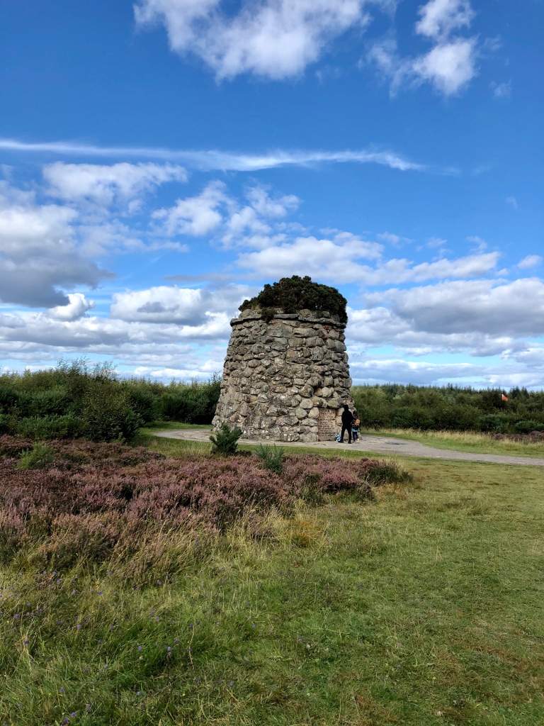 A memorial cairn to clans lost at the battle of Culloden