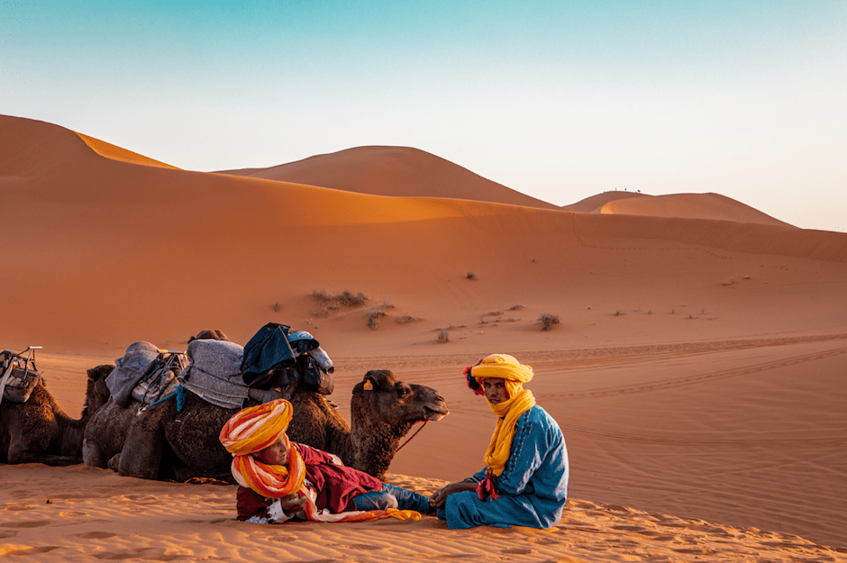 Two Berber in the dunes