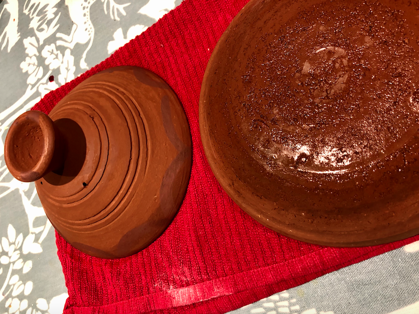 The olive oil permeates into the clay