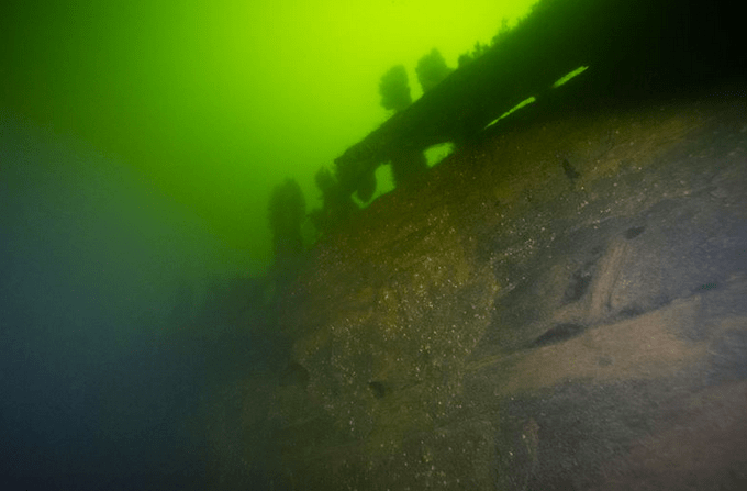 A shipwreck in the Baltic Sea