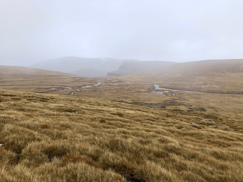 Mists on the way across the Cairngorm Plateau 