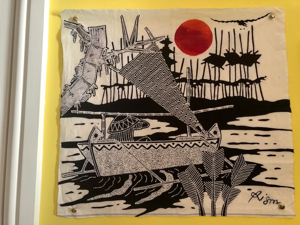 An Indonesian batik print made on the island of Java