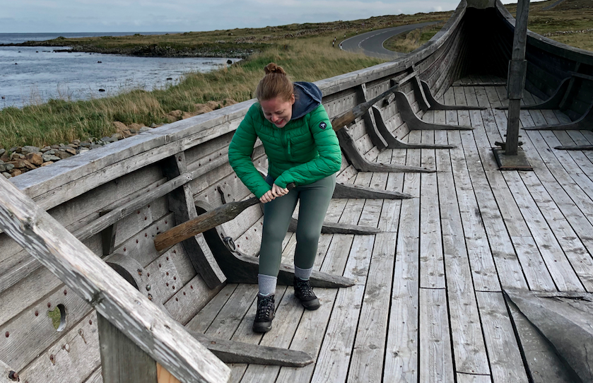 Me on a replica longboat