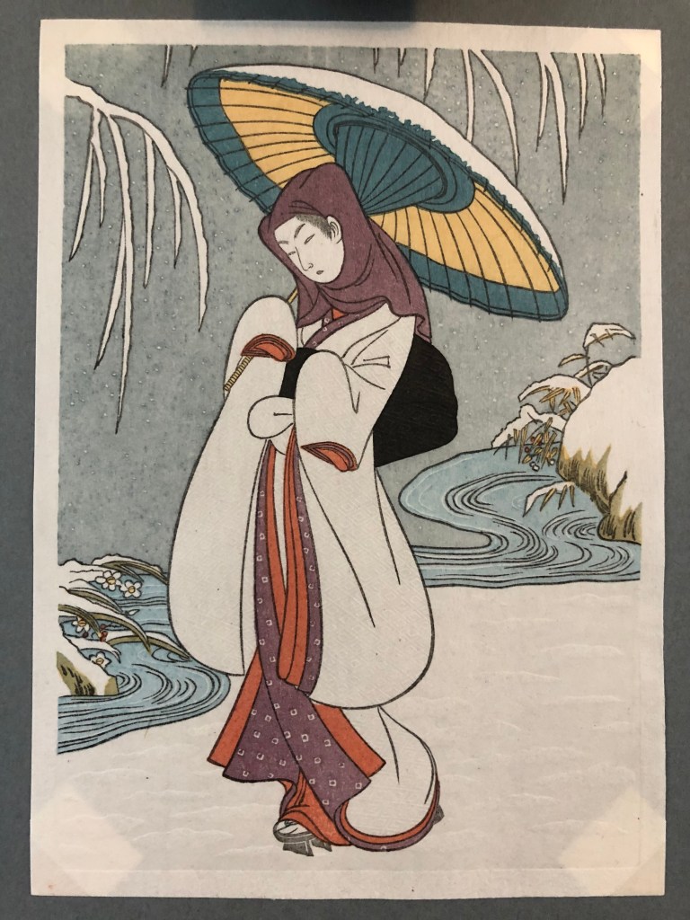 The Heron Maiden print up close