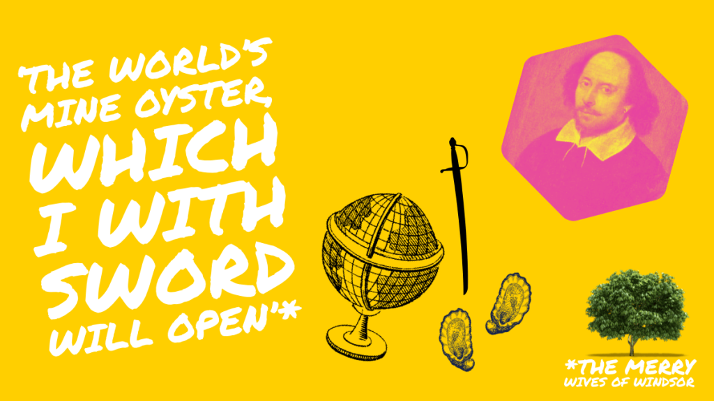 A graphic quoting and showing William Shakespeare