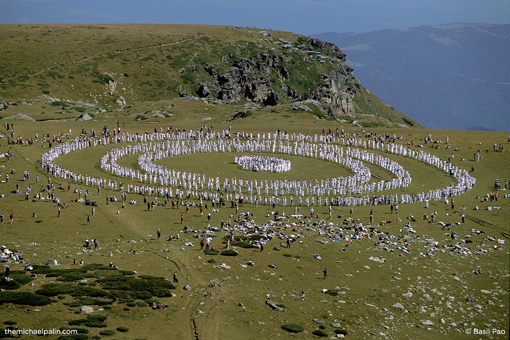 The gathering of the Universal White Brotherhood in the Rila Mountains in Bulgaria